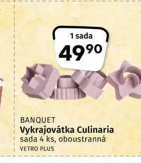 Coop Banquet vykrajovátka culinaria sada 4 ks, oboustranná nabídka