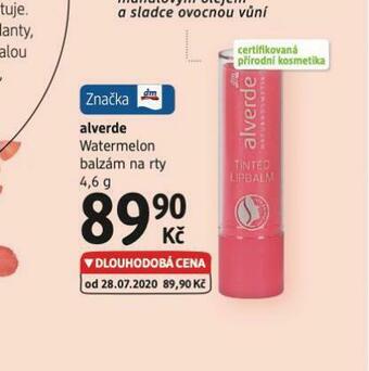 dm drogerie Alverde balzám na rty nabídka