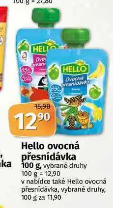 Coop Hello ovocná přesnídávka, vybrané druhy, 100 g nabídka