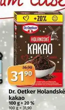 Coop Dr. oetker holandské kakao 100 g + 20% nabídka