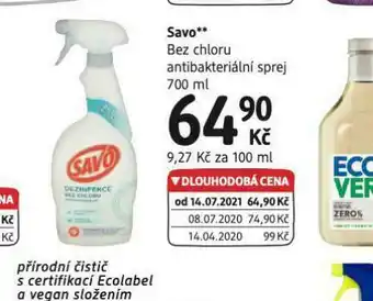 dm drogerie Savo bez chloru nabídka