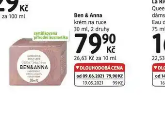 dm drogerie Ben &amp; anna krém na ruce nabídka