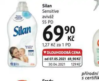 dm drogerie Silan sensitive aviváž nabídka