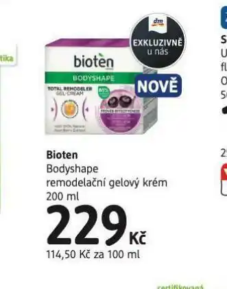 dm drogerie Bioten bodyshape krém nabídka
