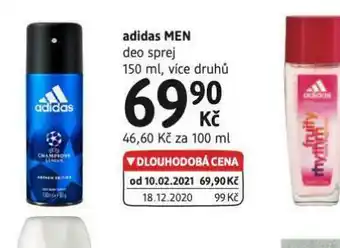 dm drogerie Adidas men deo sprej nabídka