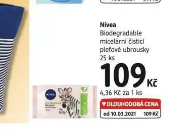 dm drogerie Nivea micelární čistící pleťové ubrousky nabídka