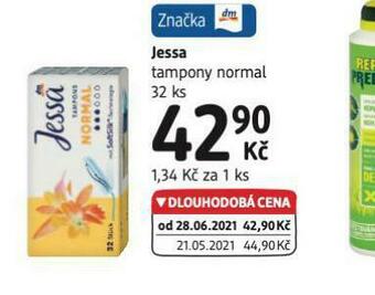 dm drogerie Jessa tampony normal nabídka