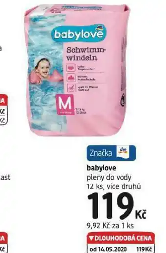 dm drogerie Bebalove pleny do vody nabídka