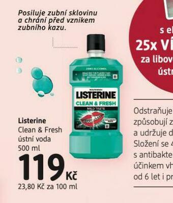 dm drogerie Listerine ústní voda nabídka
