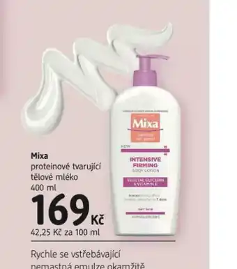 dm drogerie Mixa proteinové tvarující tělové mléko nabídka