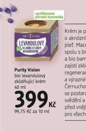 dm drogerie Purity vision krém nabídka