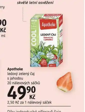 Apotheke ledový zelený čaj s jahodou