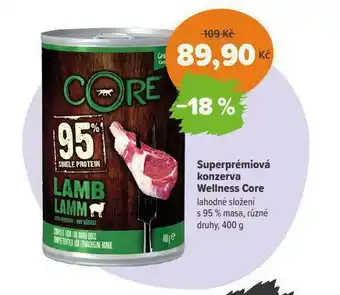 Pet Center Superprémiová konzerva wellness core pro psy nabídka