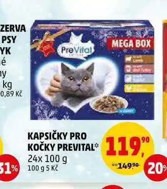 Penny Market Kapsičky pro kočky prevital, 24x 100 g nabídka