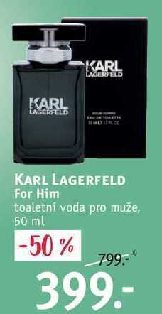 Rossmann Karl lagerfeld for him toaletní voda pro muže, 50 ml nabídka