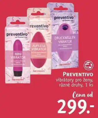 Rossmann Preventivo vibrátory pro ženy nabídka