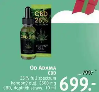 Rossmann Od adama cbd 25% full spectrum konopný olej, 10 ml nabídka