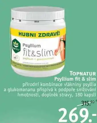Rossmann Topnatur psyllium fit & slim, 180 kapslí nabídka