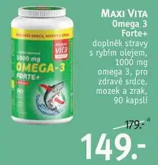 Maxi vita omega 3 forte+ doplněk stravy, 90 kapslí