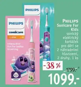 Rossmann Philips sonicare for kids sonický elektrický kartáček pro děti nabídka