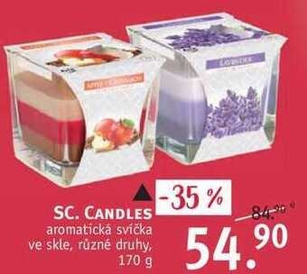 Rossmann Sc. candles aromatická svíčka ve skle, 170 g nabídka