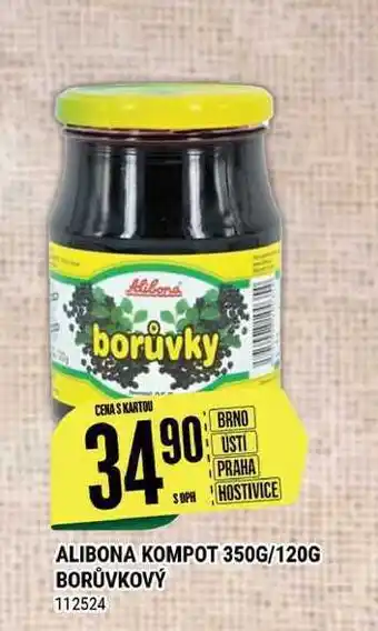 Alibona kompot 350g/120g borůvkový 112524