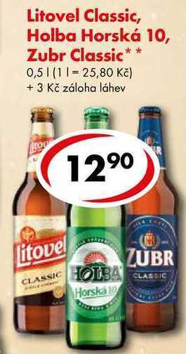 CBA Litovel classic, 0,5 l nabídka