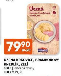 Terno Uzená krkovice, bramborový knedlík, zelí nabídka