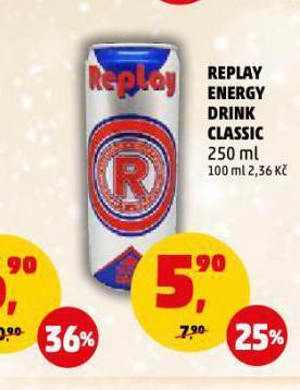 Penny Market Replay energy drink nabídka