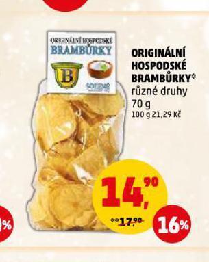 Penny Market Originální hospodské brambůrky nabídka