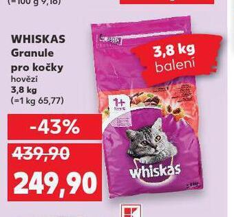 Kaufland Whiskas granule pro kočky nabídka