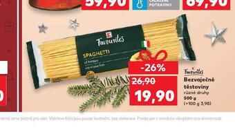 Kaufland Bezvaječné těstoviny nabídka