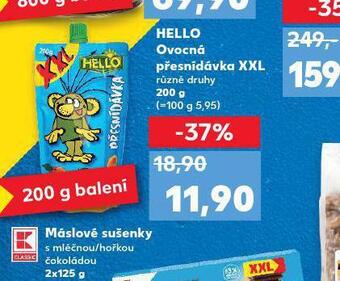 Kaufland Hello ovocná přesnídávka nabídka