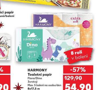 Kaufland Harmony toaletní papír nabídka