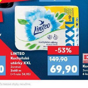Kaufland Linteo kuchyňské utěrky xxl nabídka