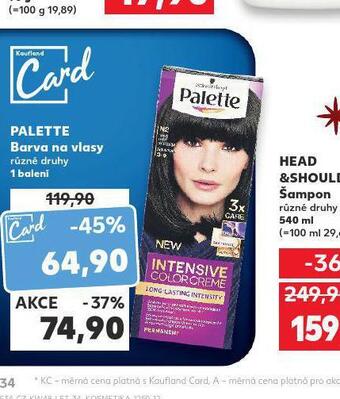 Kaufland Palette barva na vlasy nabídka