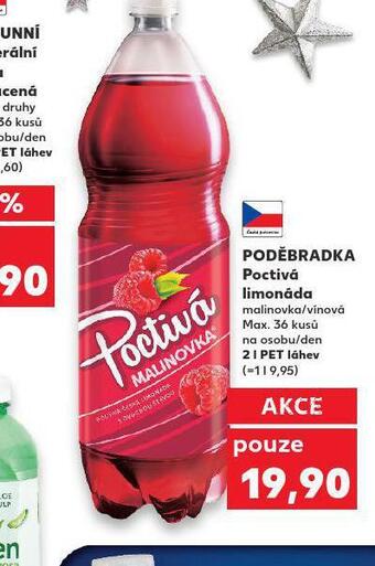 Kaufland Poděbradka poctivá limonáda nabídka