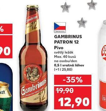 Kaufland Pivo gambrinus patron 12 nabídka