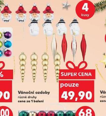 Kaufland Vánoční ozdoby nabídka