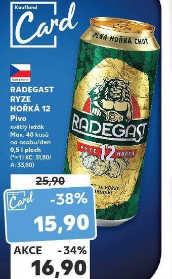 Kaufland Pivo radegast ryze hořká 12 nabídka