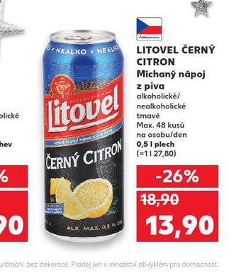 Kaufland Litovel černý citron nabídka