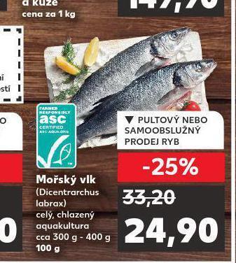 Kaufland Mořský vlk nabídka