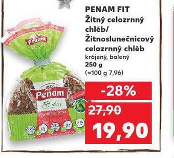 Kaufland Penam fit žitný celozrnný chléb nabídka
