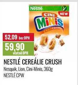 Ratio Nestlé cereálie crush 360 g nabídka