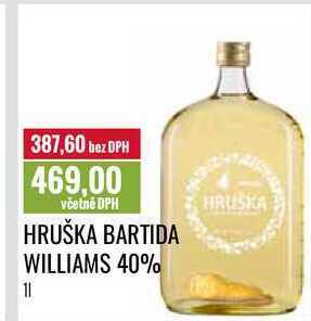 Hruška bartida williams 40% 1 l