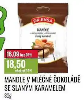 Ratio Mandle v mléčné čokoládě se slaným karamelem 80g nabídka