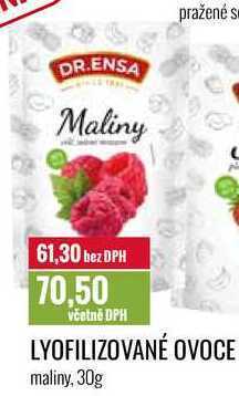 Ratio Lyofilizované ovoce maliny, 30g nabídka
