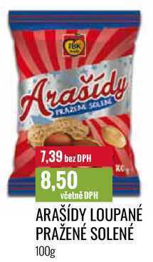 Ratio Arašídy loupané pražené solené 100g nabídka