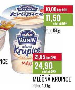 Ratio Mléčná krupice natur, 400g nabídka