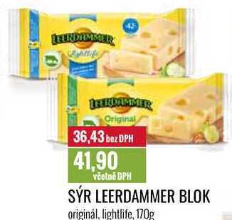 Ratio Sýr leerdammer blok 170g nabídka